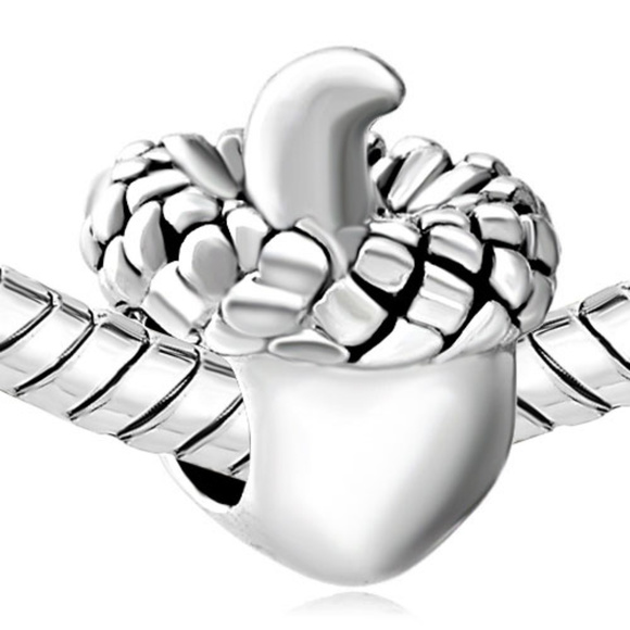 FREE S/H Pugster Fall Autumn Oak Acorn Nut Bracelet Charm - Fits Pandora - Picture 1 of 2